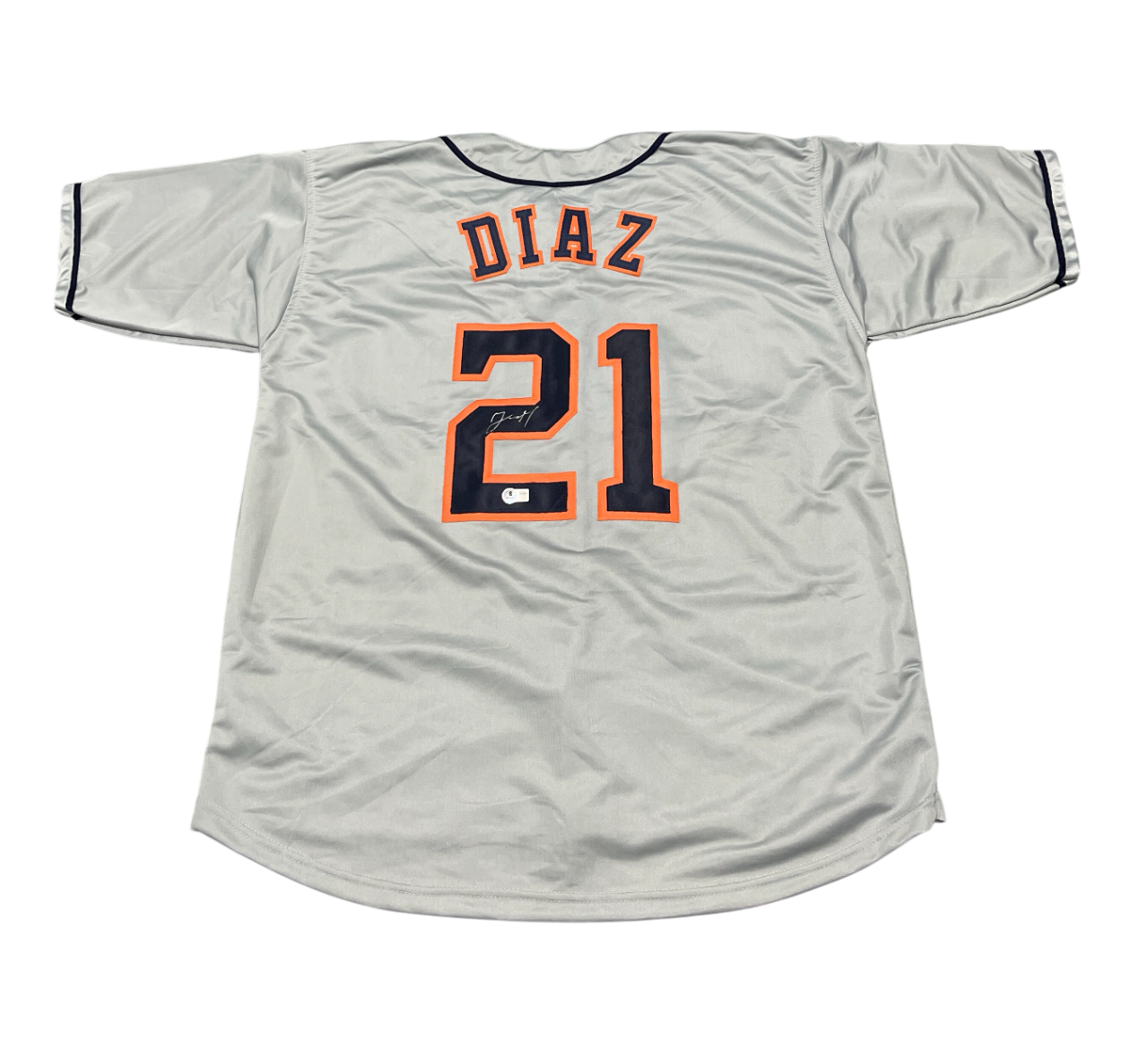 Yainer Diaz Signed Houston Astros Custom Jersey Beckett Witness BAS COA0
