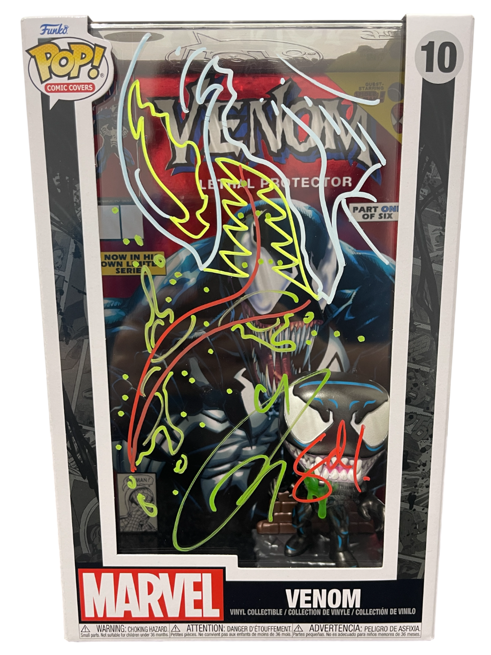 Tom Hardy Signed Venom Funko Pop Comic #10 w Sam De La Rosa Sketch BAS JSA COA C0