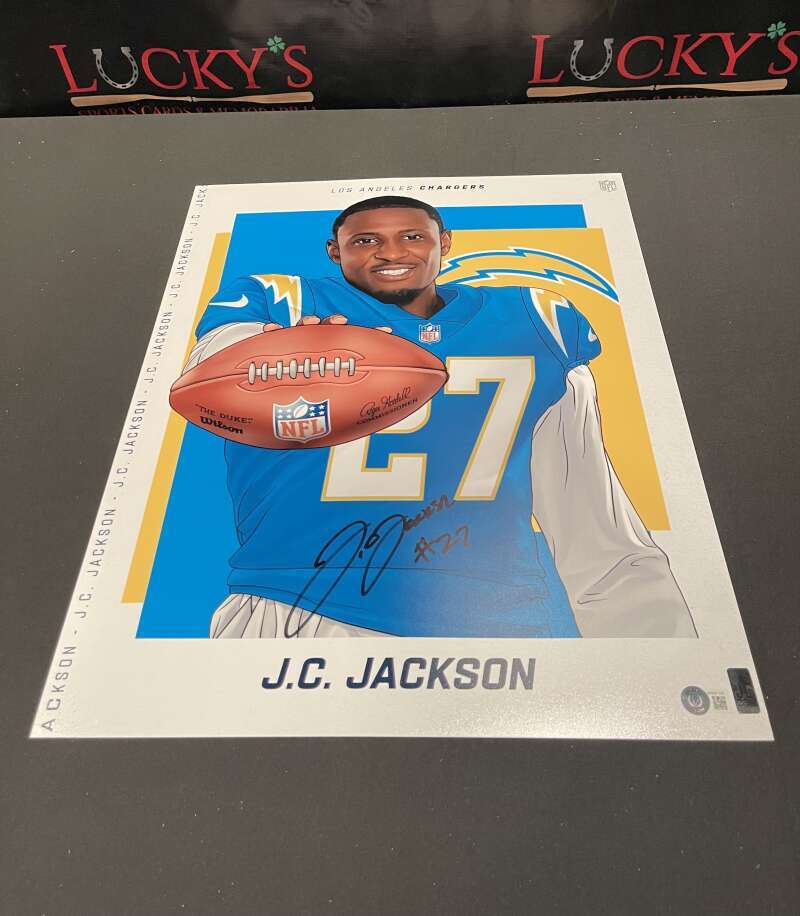 JC Jackson Signed Auto Autographed 16x20 Photo BAS COA Los Angeles Chargers B0