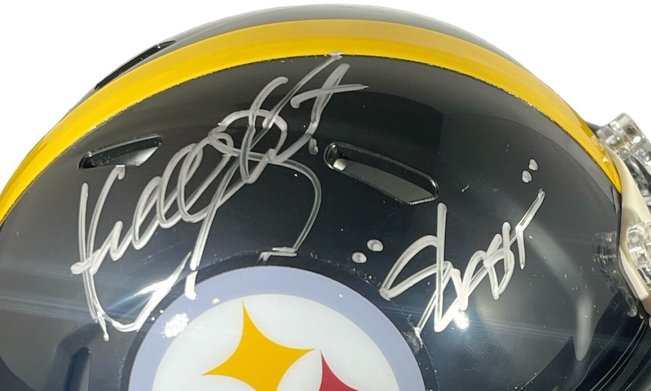 Kordell Stewart Signed Pittsburgh Steelers Speed Mini Helmet w/ Slash BAS COA1