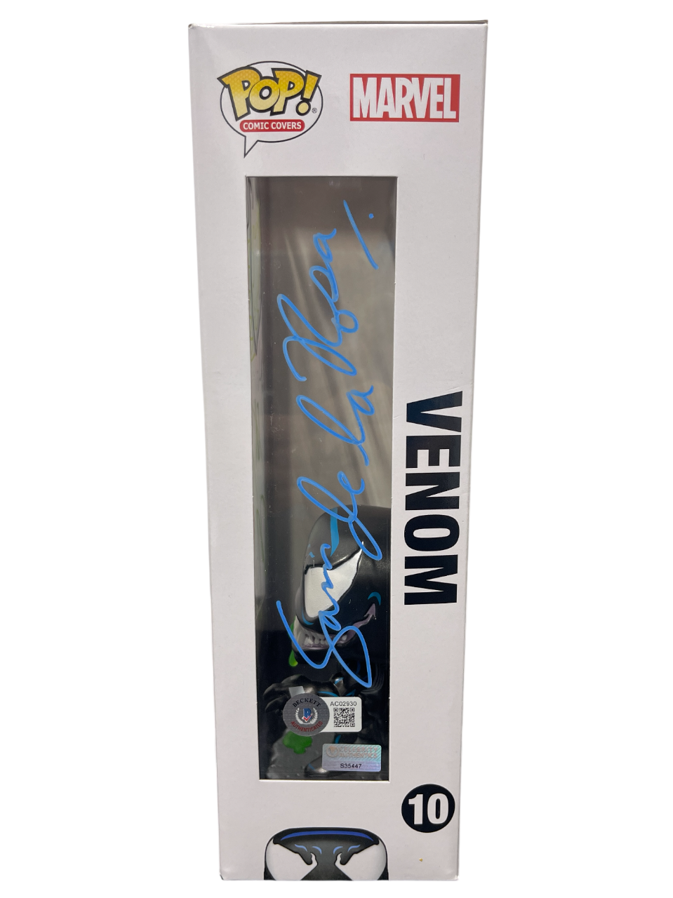 Tom Hardy Signed Venom Funko Pop Comic #10 w Sam De La Rosa Sketch BAS JSA COA D2