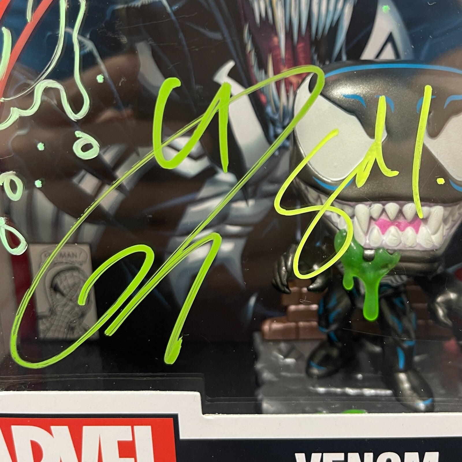 Tom Hardy Signed Venom Funko Pop Comic #10 w Sam De La Rosa Sketch BAS JSA COA A1