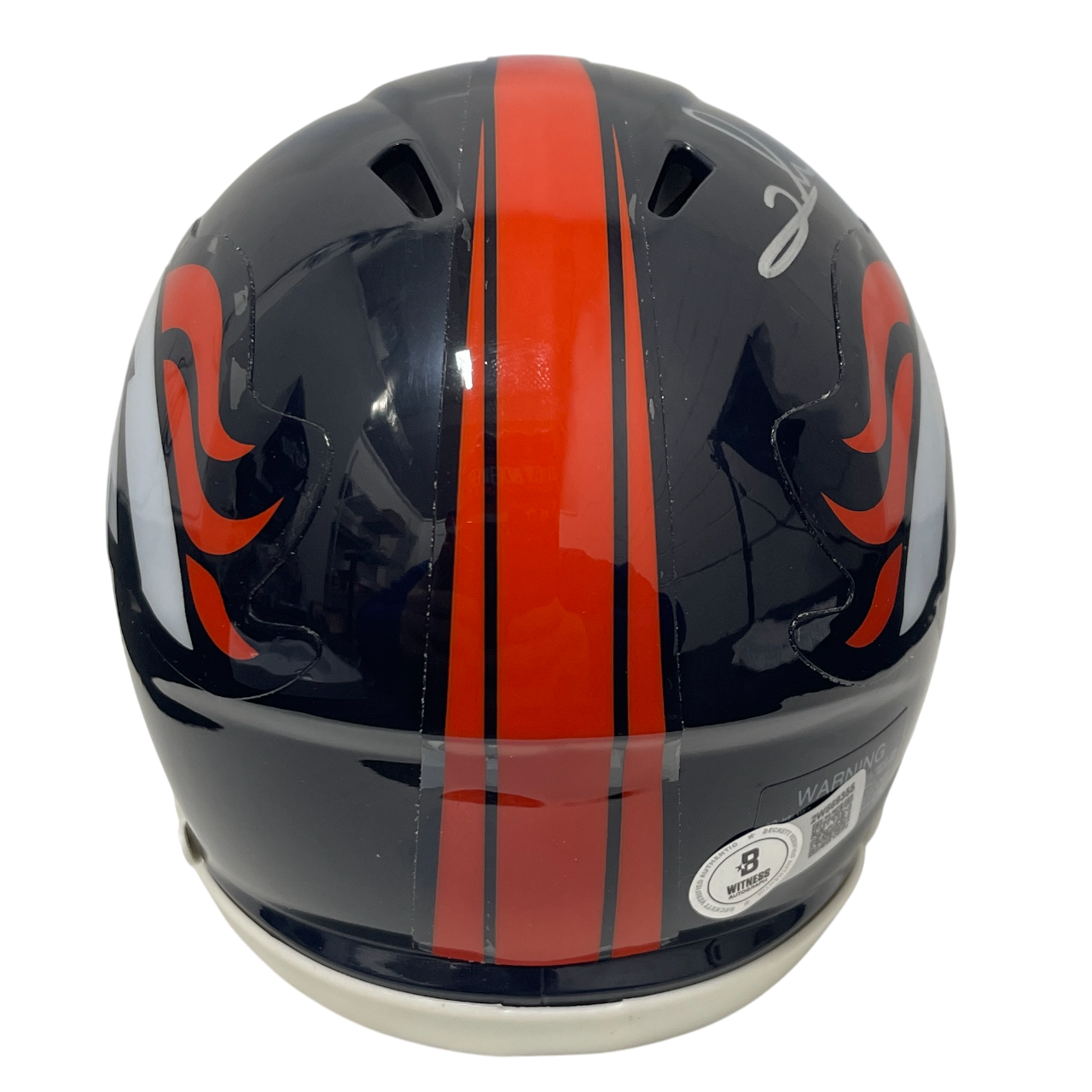 Clinton Portis Signed Broncos Speed Mini Helmet Beckett Witness BAS COA2