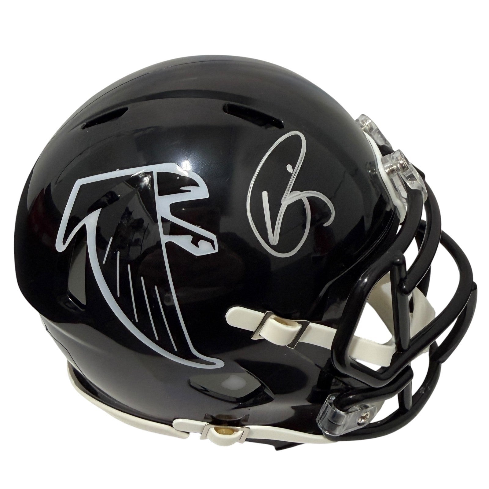 Andre Rison Signed Atlanta Falcons TB 90-02 Mini Helmet JSA Witness COA0