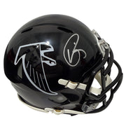 Andre Rison Signed Atlanta Falcons TB 90-02 Mini Helmet JSA Witness COA0