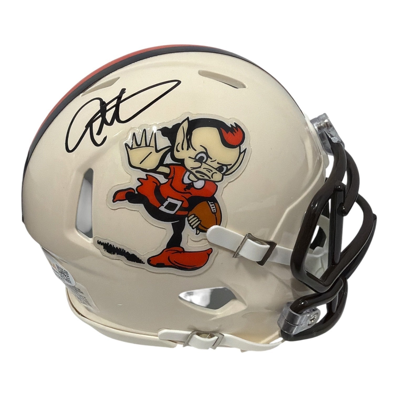 Eric Metcalf Signed Cleveland Browns Retro Mini Helmet JSA Witness COA0