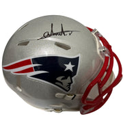 Andres Borregales Signed New England Patriots Speed Mini Helmet JSA Witness COA0