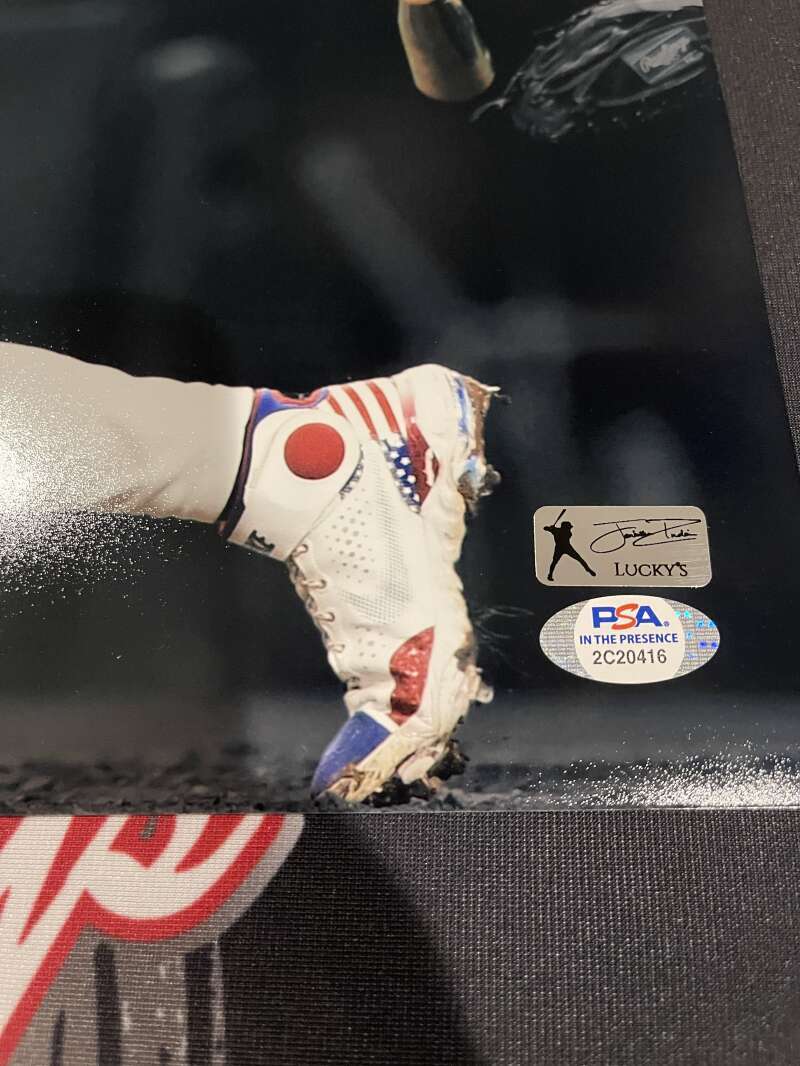 Jonathan India Signed Auto 16x20 Photo Spotlight PSA ITP COA 2021 NL ROY Reds2