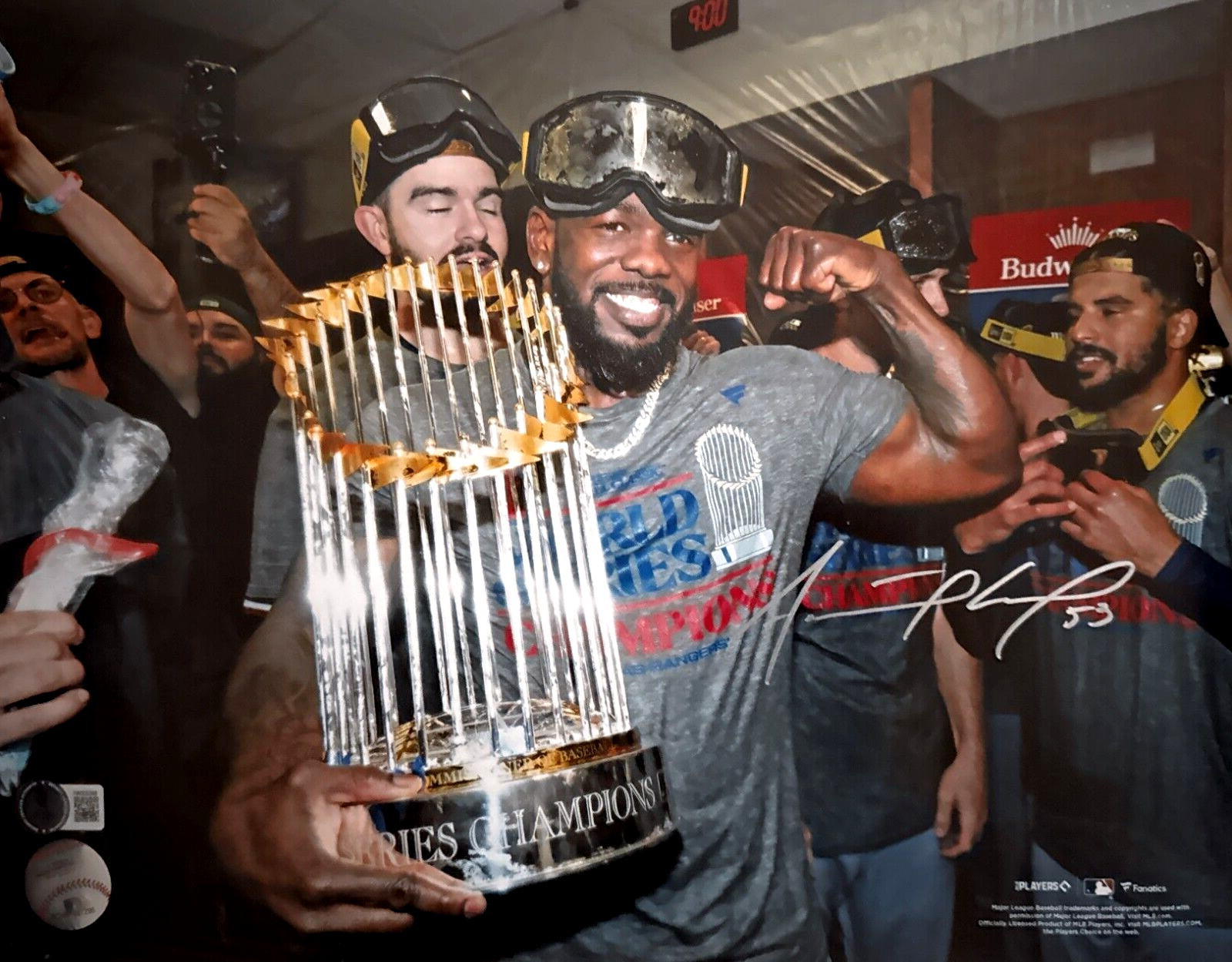 Adolis Garcia Signed Texas Rangers 11x14 Fanatics Photo Beckett Wit BAS COA #20