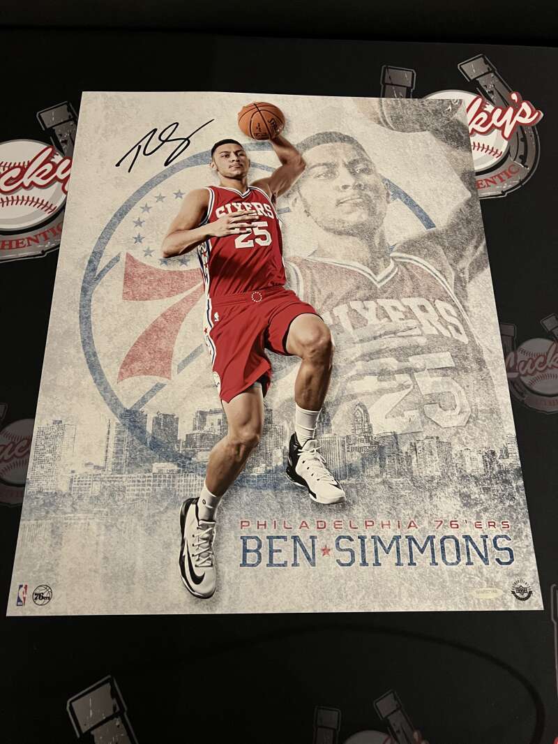 Ben Simmons Signed 16x20 Photo All Systems Go Upper Deck UDA COA 76ers0