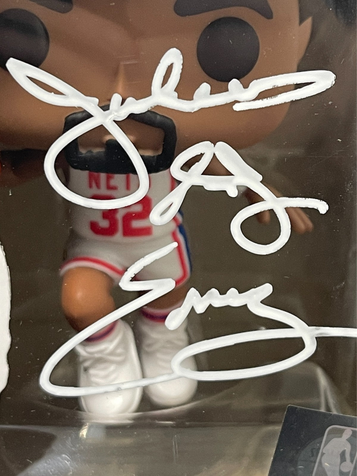 Julius Erving Signed Nets NBA Funko Pop #107 w/ Dr J Ins Beckett Witness BAS COA1