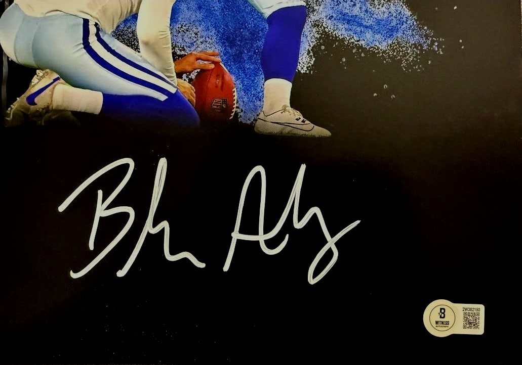 Justin Tucker & Brandon Aubrey Dual Signed Auto 16x20 Photo Beckett Wit. BAS COA2