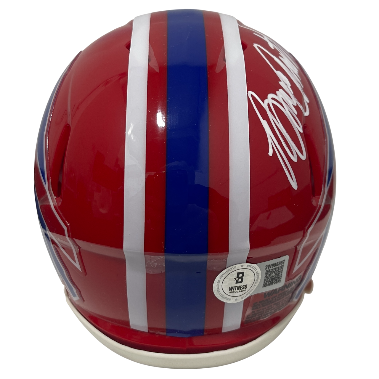 Bruce Smith Signed Buffalo Bills TB Mini Helmet Beckett Witness BAS COA2