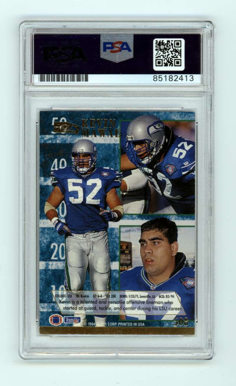 Kevin Mawae 1994 Fleer Ultra 508 Rookie RC w/ HOF 2019 Signed PSA Authentic Auto1