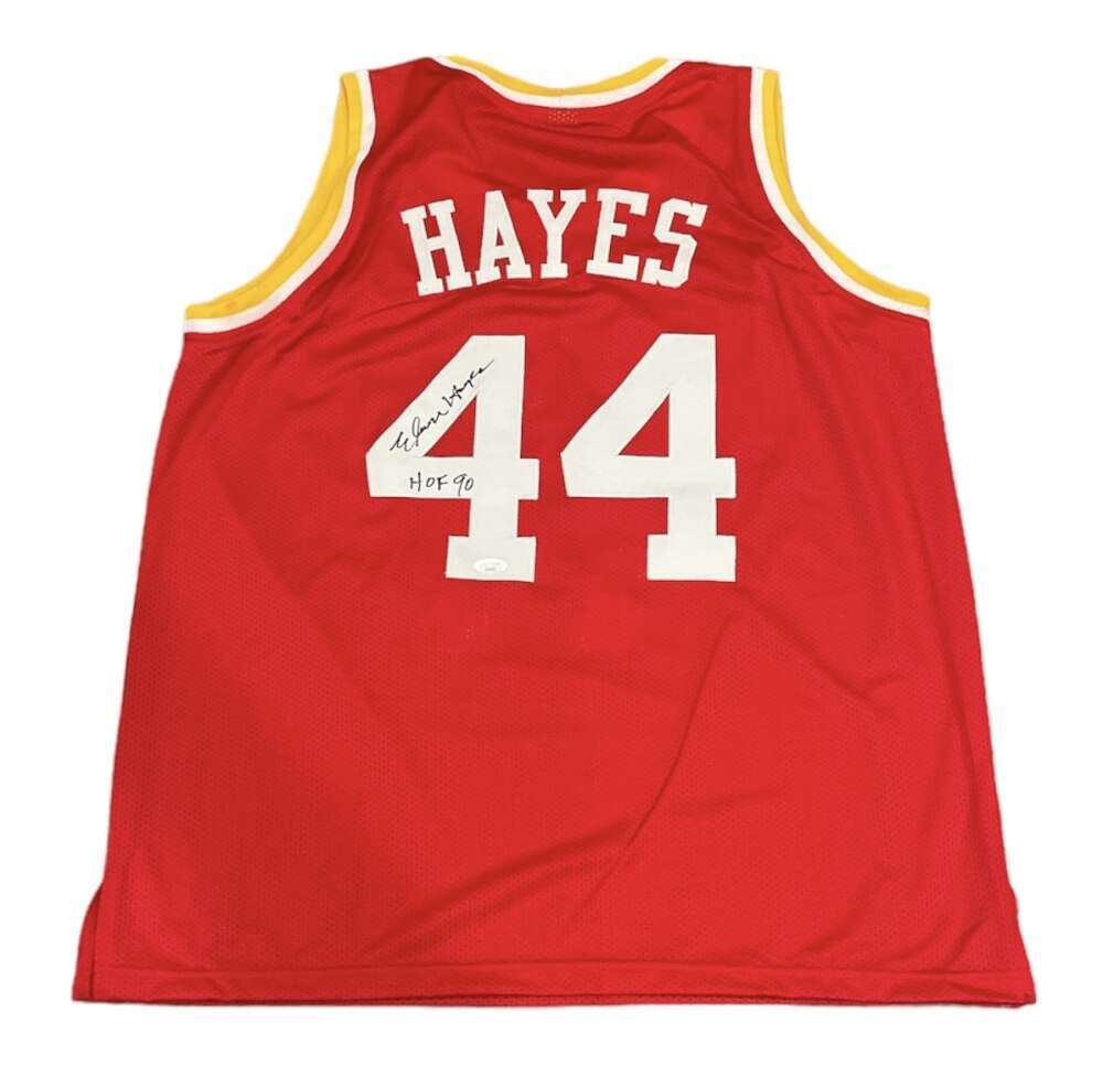 Elvin Hayes Signed Autographed Custom Rockets Jersey w/ HOF 90 JSA COA0