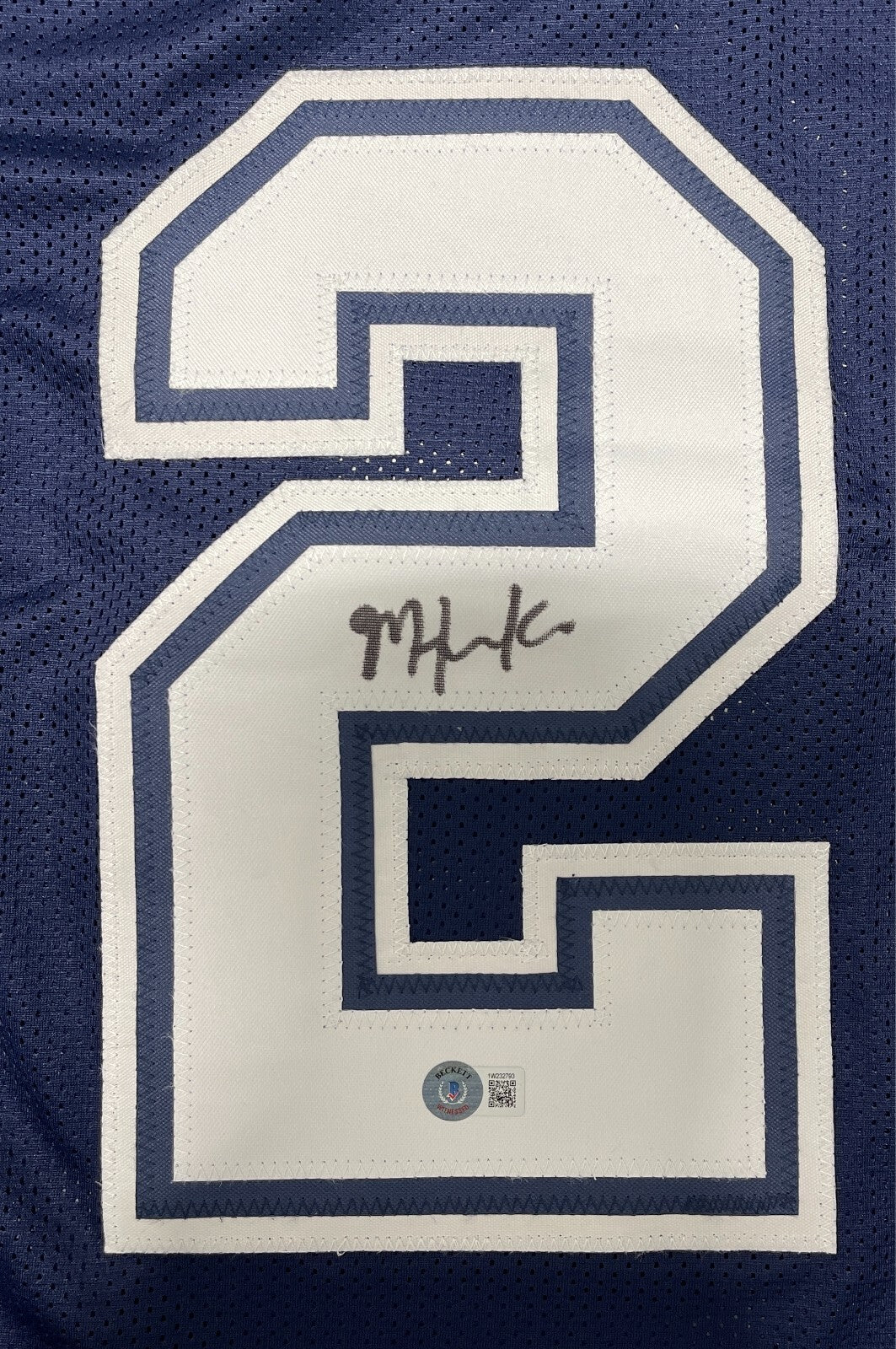 Malik Hooker Signed Dallas Cowboys Custom Jersey Beckett Witness BAS COA1