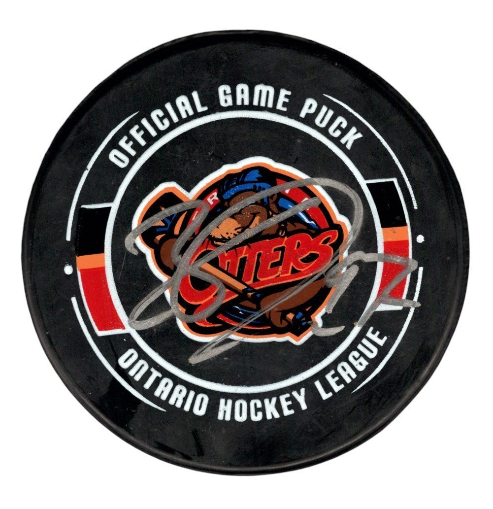 Connor McDavid Signed Autographed Erie Otters OHL Game Puck Upper Deck UDA COA0