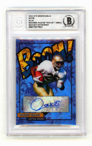 Rocket Ismail 2024 Hits Memorabilia BOOM Blue /5 Signed BGS BAS Auto Notre Dame0