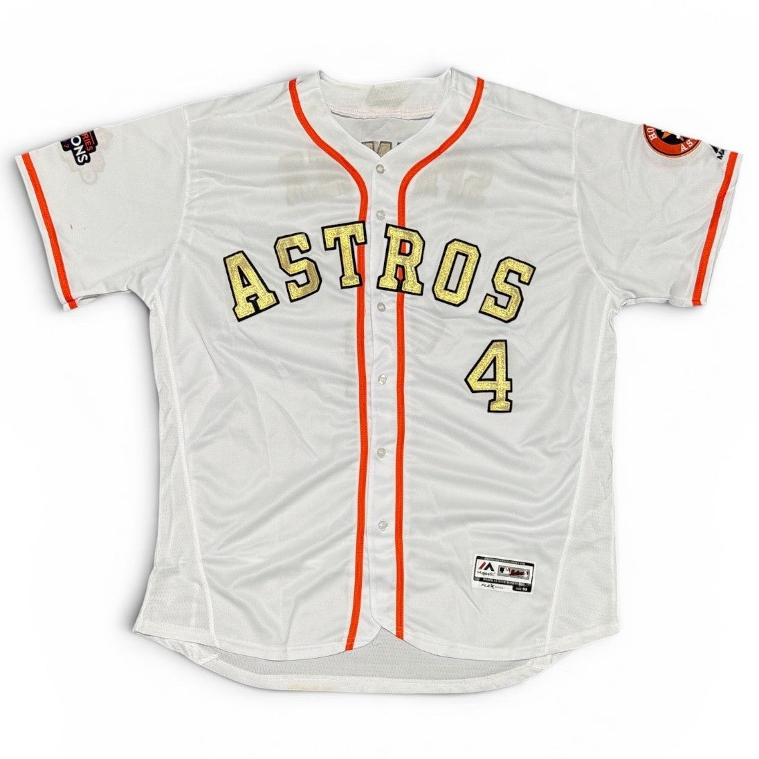 George Springer Signed 2017 World Series Astros Custom Replica Jersey BAS COA2