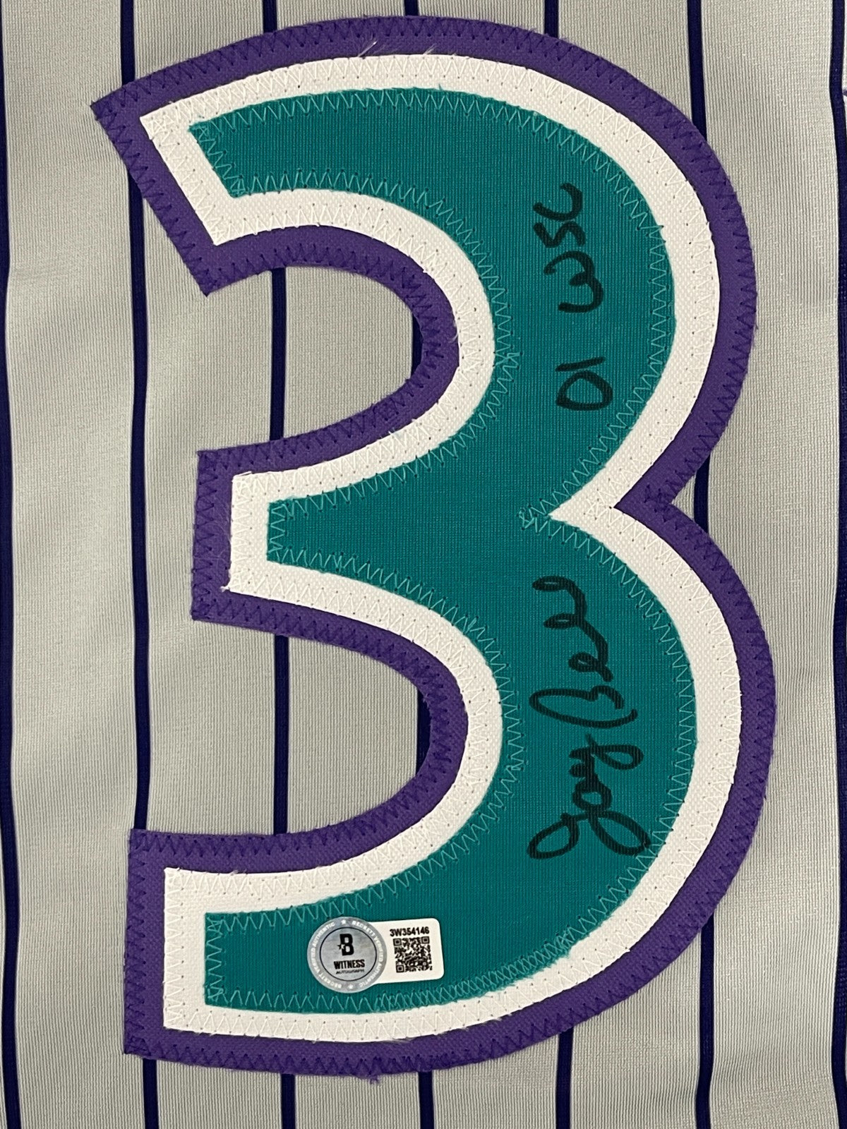 Jay Bell Signed Arizona Diamondbacks Custom Jersey w/ 01 WSC Beckett Wit BAS COA1