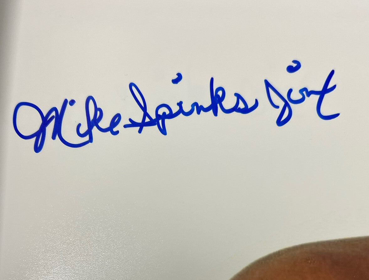 Michael Spinks "Jinx" Signed Auto 16x20 Photo Multiple Inscriptions HOF JSA COA1