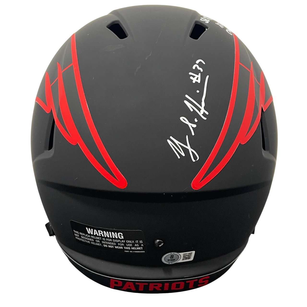 Rodney Harrison Signed Patriots Eclipse Full Size Helmet 2 Ins Beckett W BAS COA4