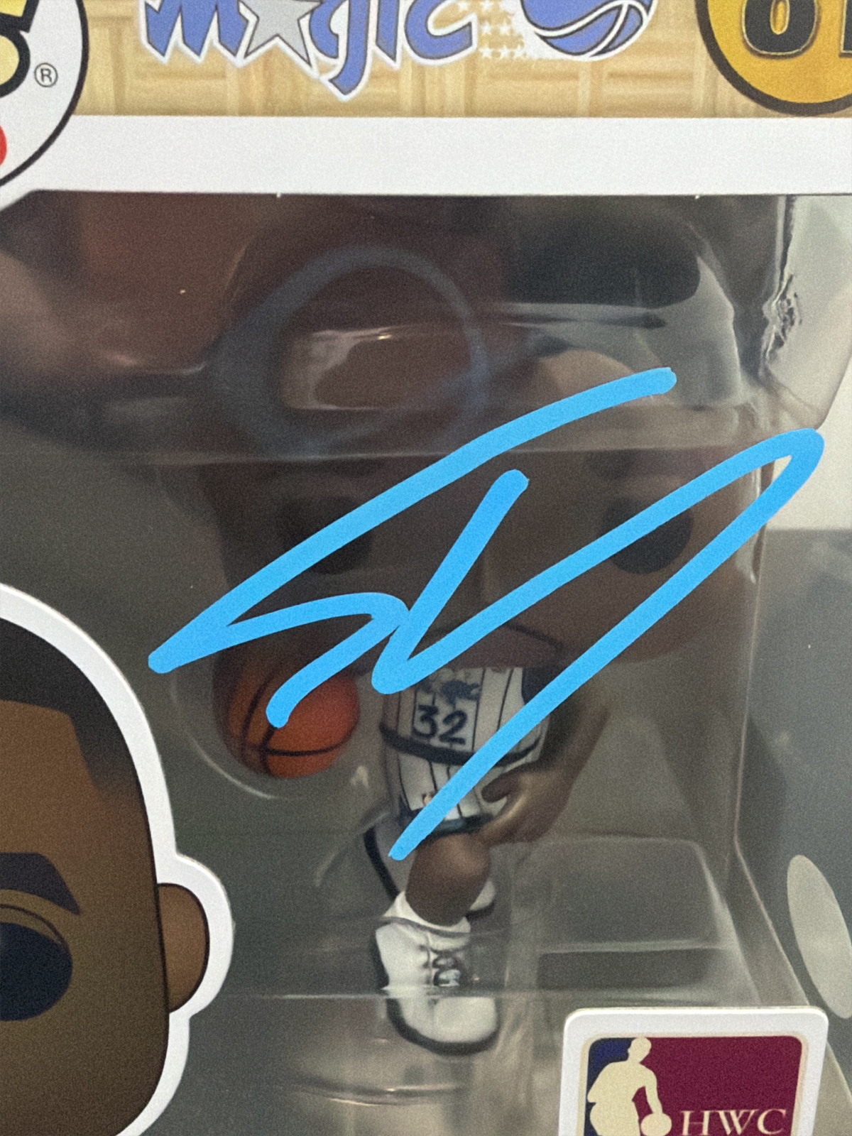 Shaquille O'Neal Signed Orlando Magic NBA HWC Funko Pop #81 JSA Witness COA Shaq1