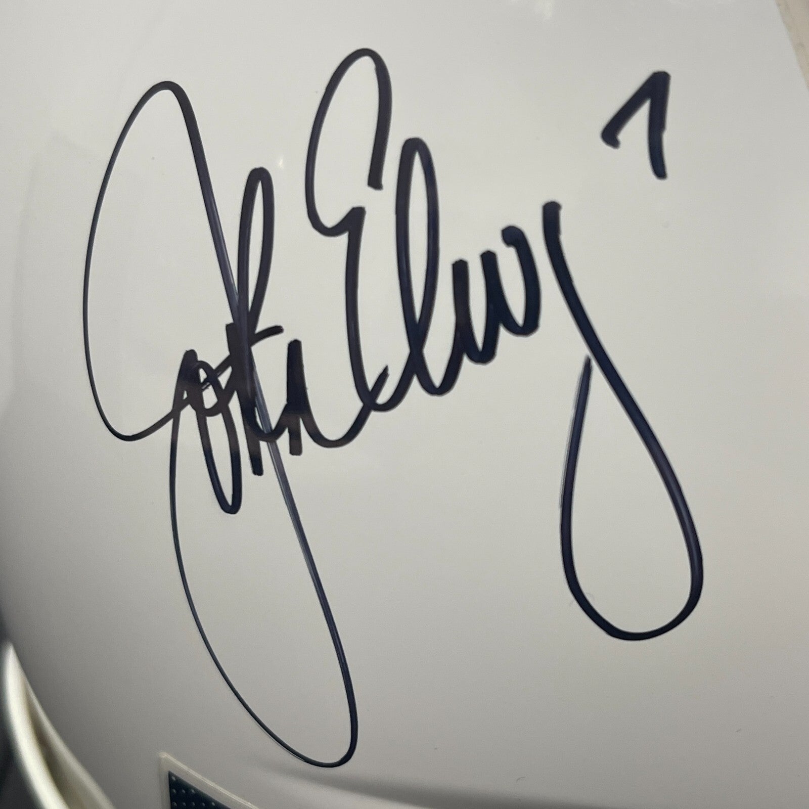 John Elway Tiger Woods Signed Stanford Full Size Helmet 25/25 Upper Deck UDA COA1