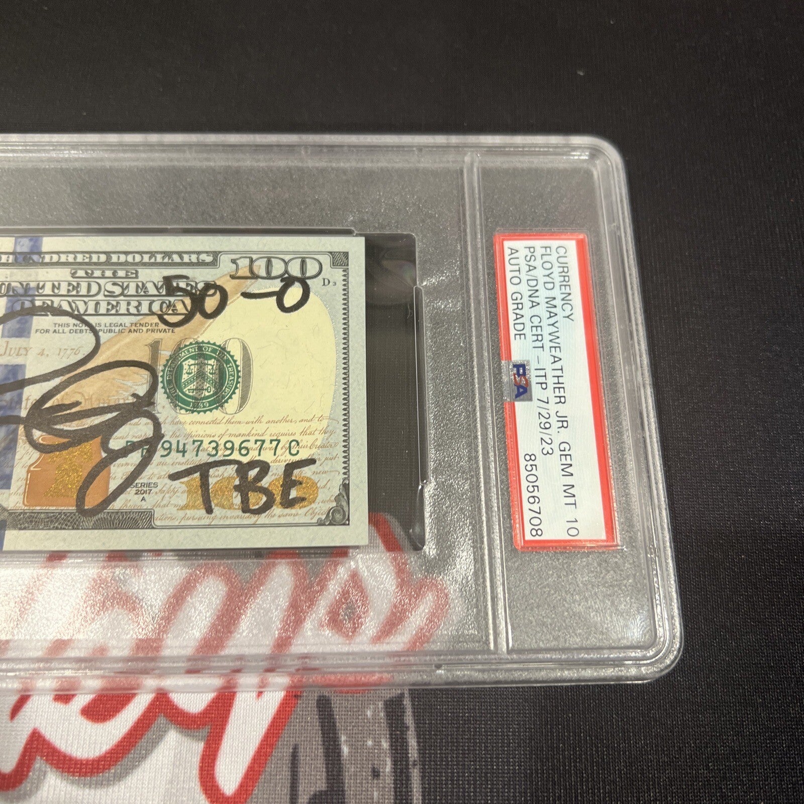 Floyd Mayweather Jr Signed $100 Bill US Currency x4 Inscriptions PSA 10 Auto J3