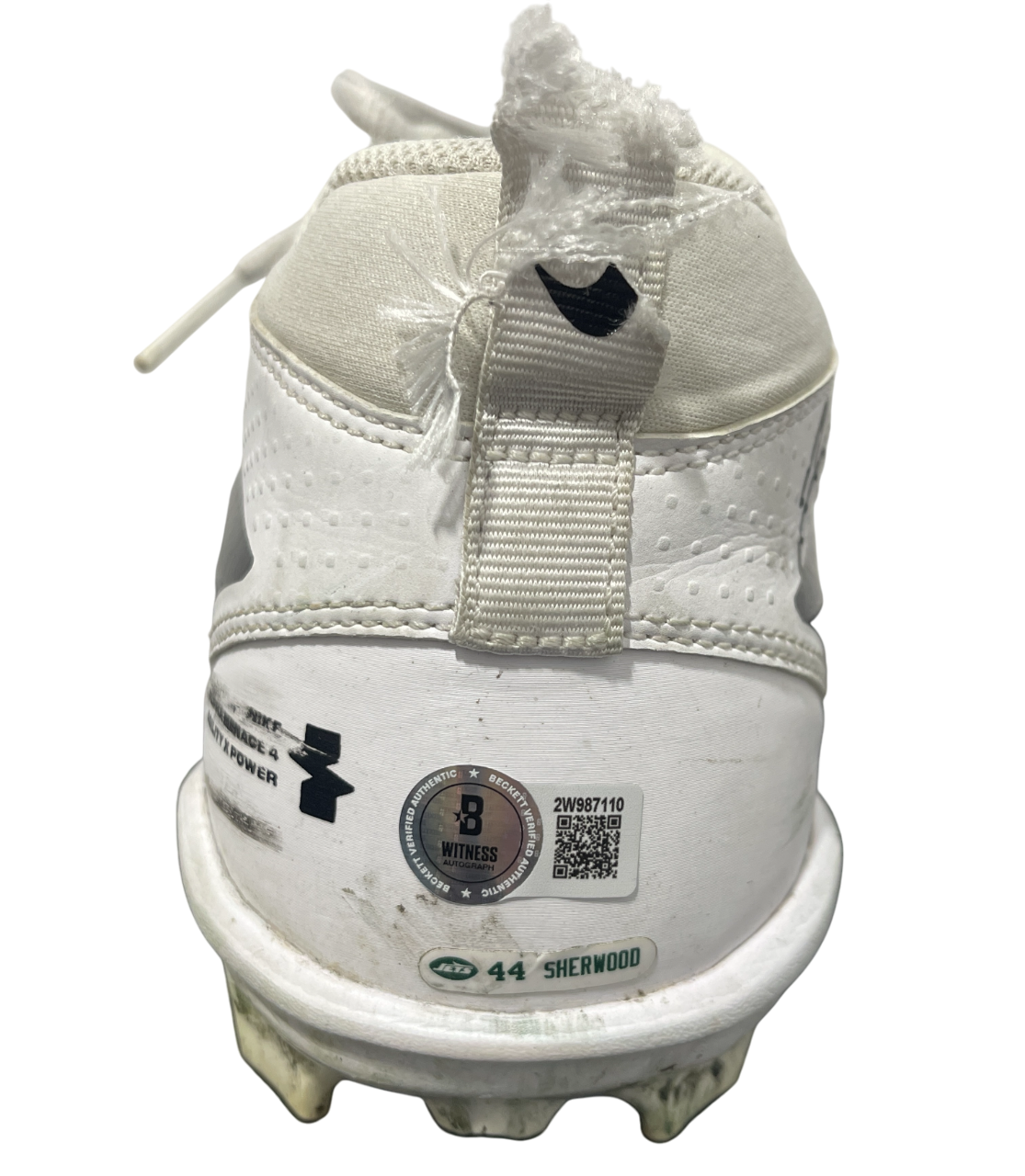 Jamien Sherwood Signed 2024 Game Used Football Cleats (PAIR) Beckett Wit BAS COA10