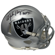 Mike Haynes Signed Raiders Speed Mini Helmet w/ HOF 97 Beckett Witness BAS COA0
