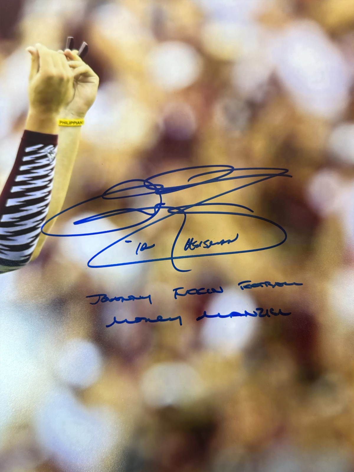 Johnny Manziel Signed Texas A&M Aggies 16x20 Photo w/ 3 Insc. Beckett BAS COA1