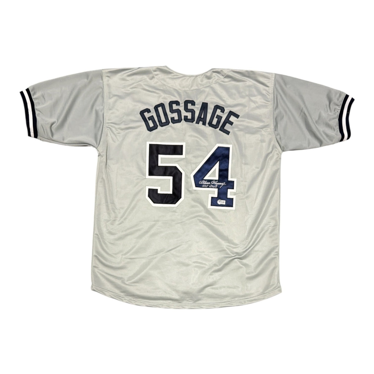 Goose Gossage Signed Yankees Custom Jersey w/ HOF 2000 Beckett Witness BAS COA0