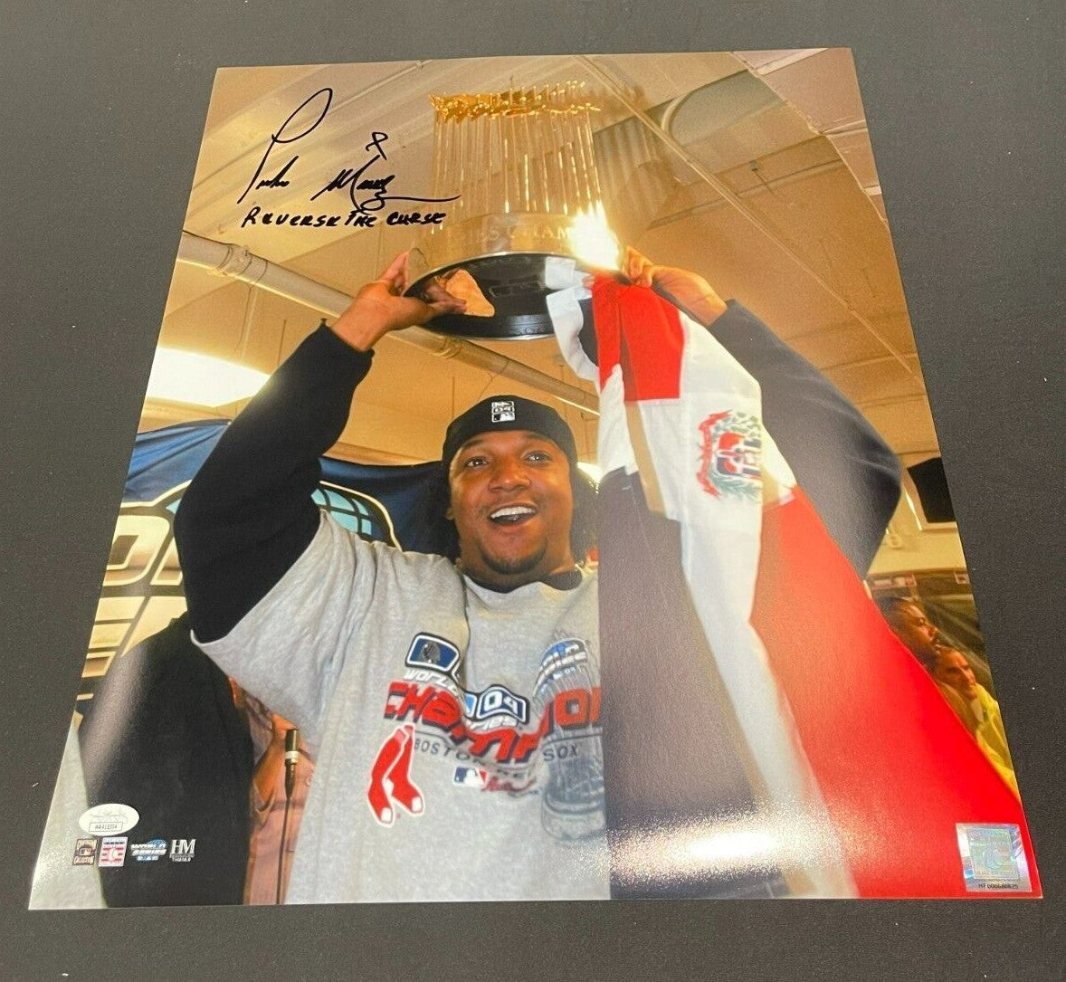 Pedro Martinez Signed Auto Boston Red Sox 16x20 Photo Reverse the Curse JSA COA0