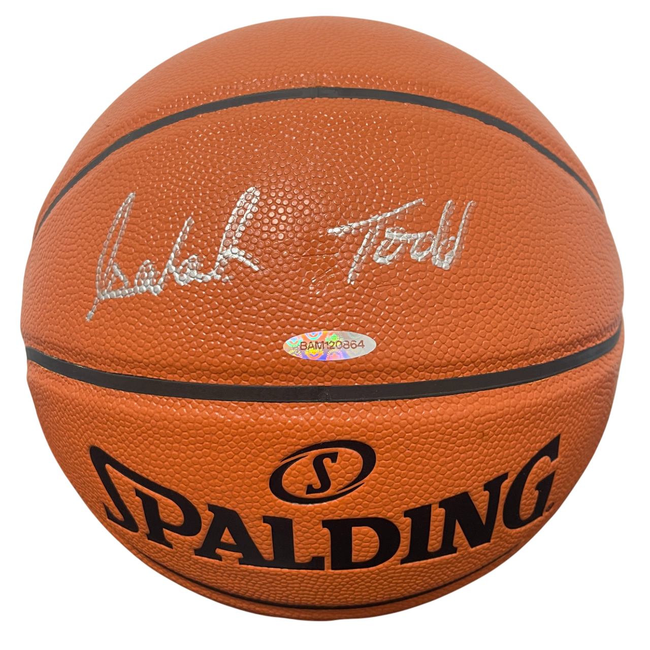 Isaiah Todd Signed Spalding NBA Basketball Upper Deck UDA COA Washington Wizards0