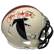Jamal Anderson Signed Falcons Retro Mini Helmet w/ Dirty Bird JSA Witness COA0