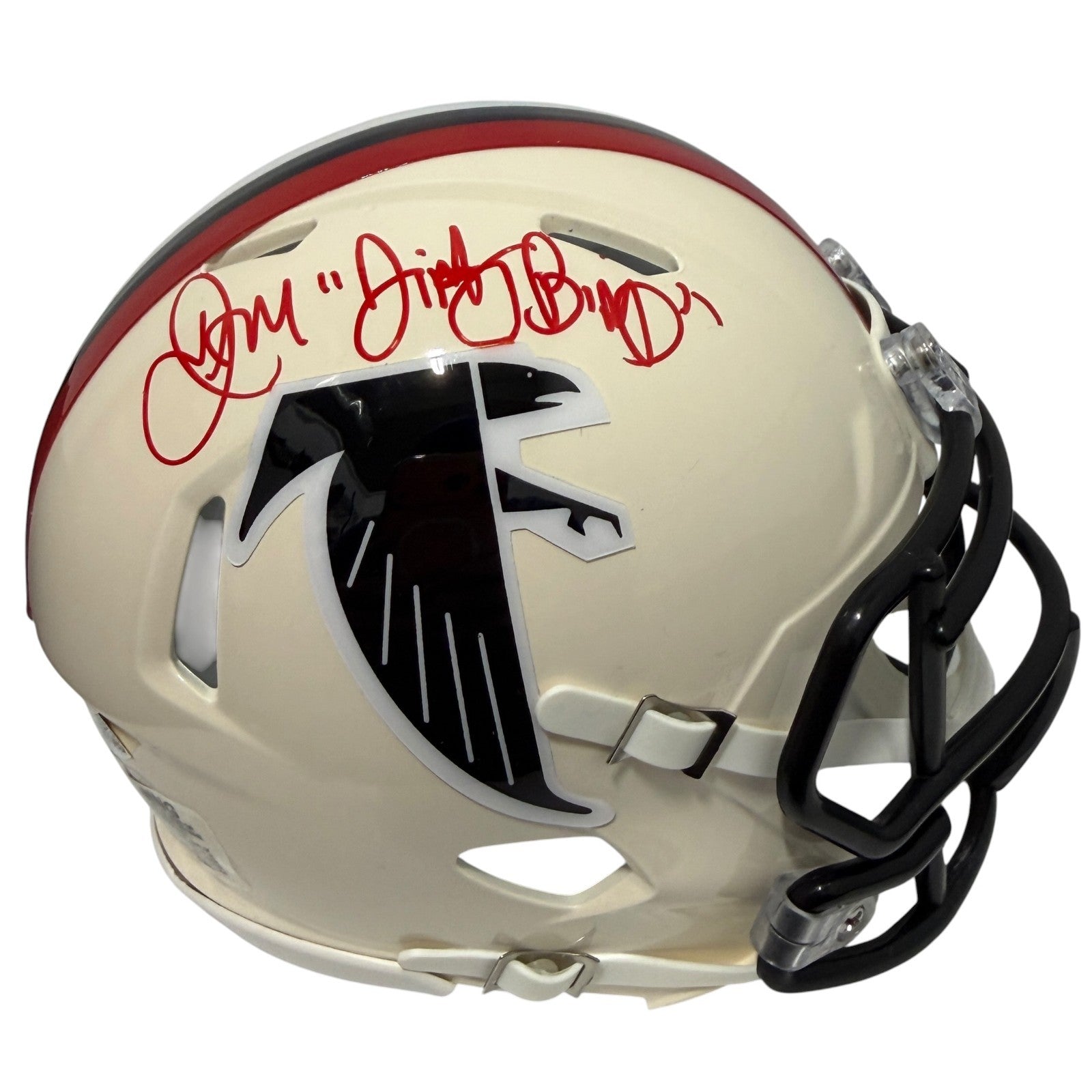 Jamal Anderson Signed Falcons Retro Mini Helmet w/ Dirty Bird JSA Witness COA0