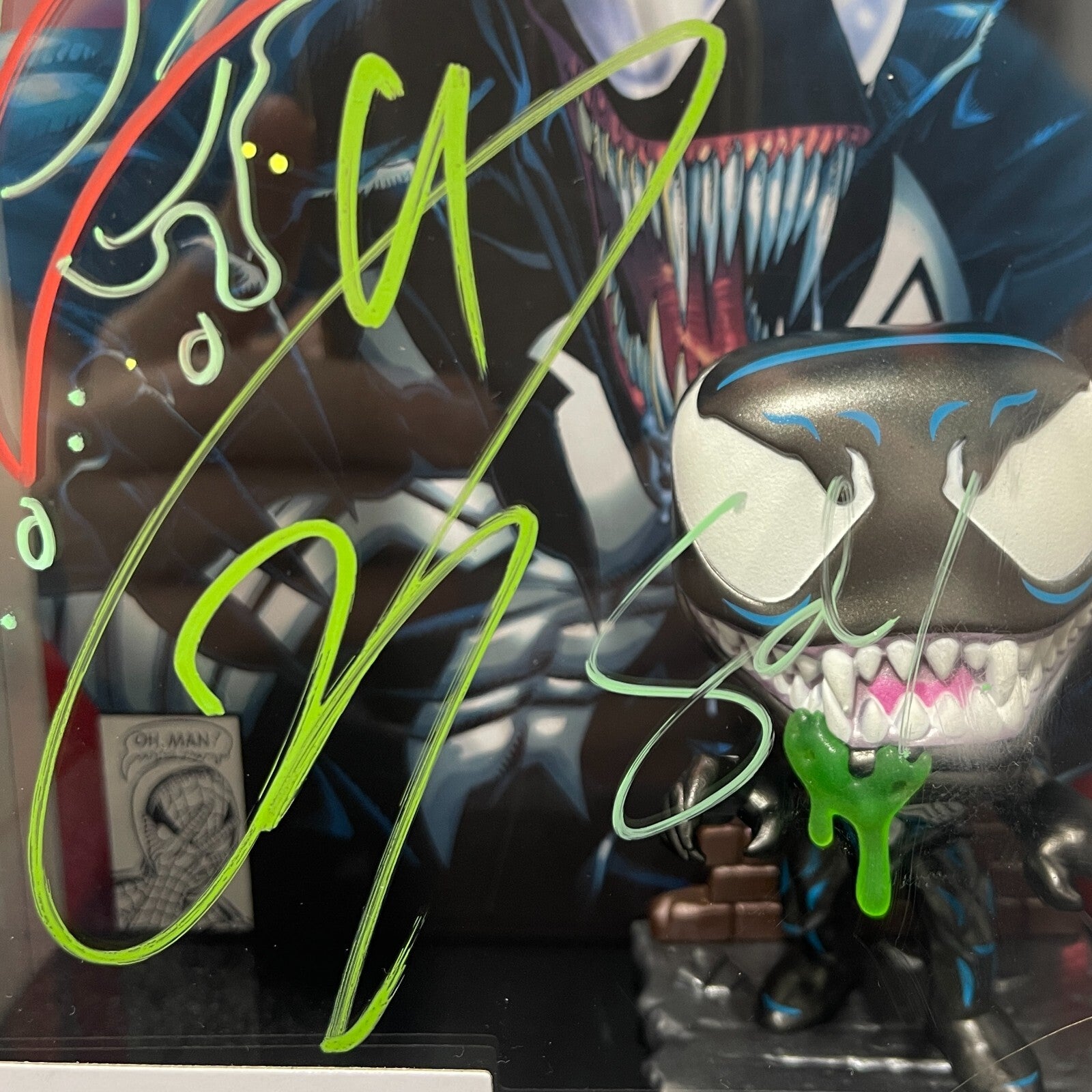 Tom Hardy Signed Venom Funko Pop Comic #10 w Sam De La Rosa Sketch BAS JSA COA B1