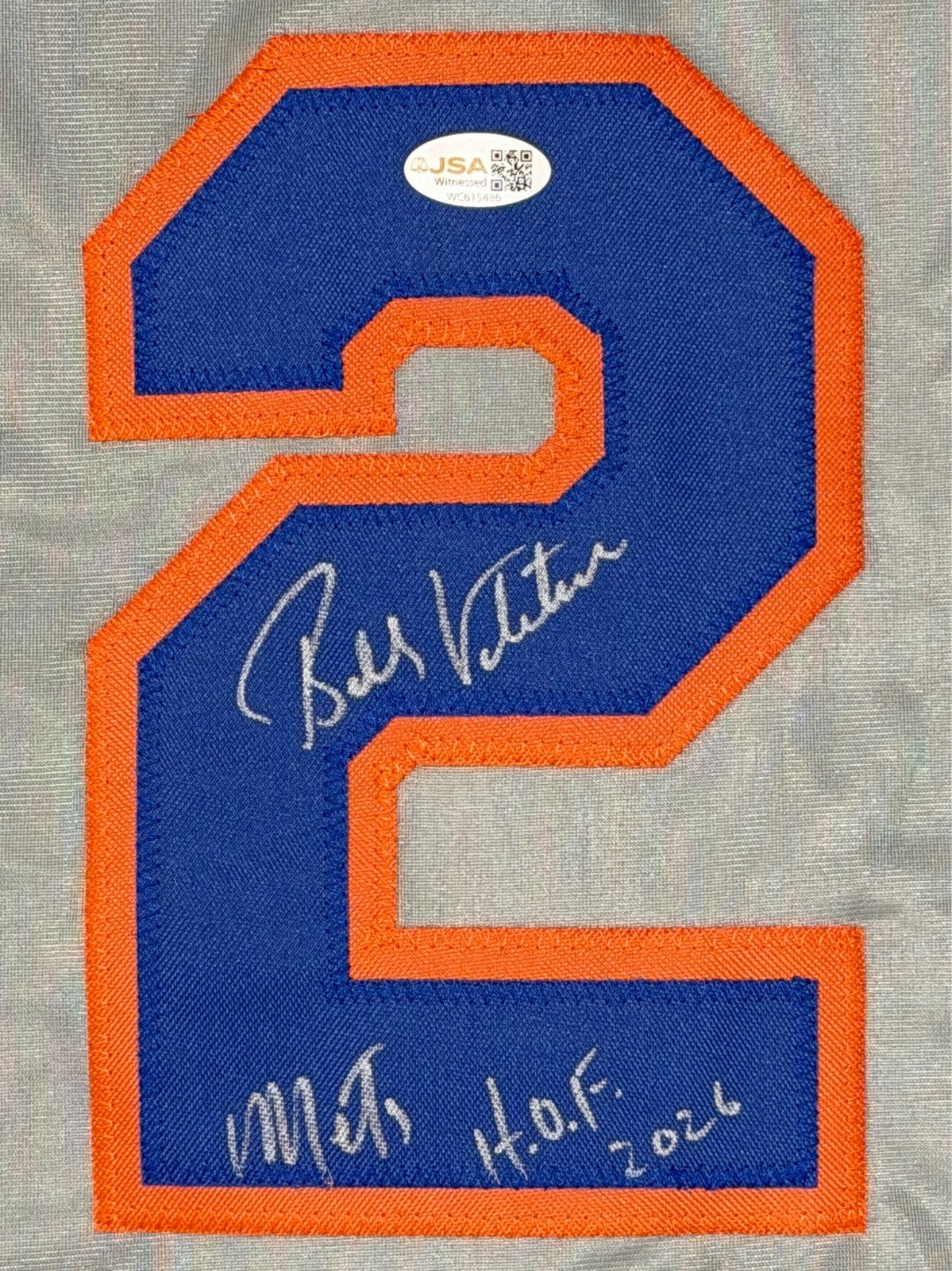 Bobby Valentine Signed Mets Custom Jersey w/ Mets HOF 2026 JSA Witness COA1