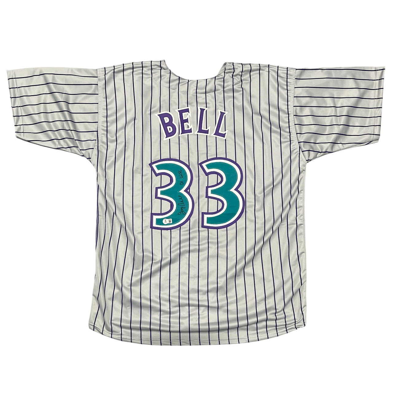 Jay Bell Signed Arizona Diamondbacks Custom Jersey w/ 01 WSC Beckett Wit BAS COA0