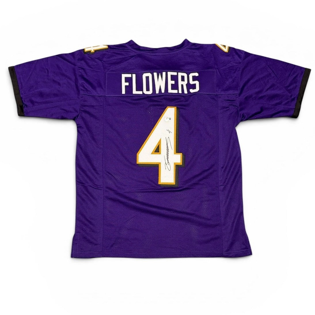 Zay Flowers Signed Baltimore Ravens Custom Jersey Beckett Witness BAS COA0
