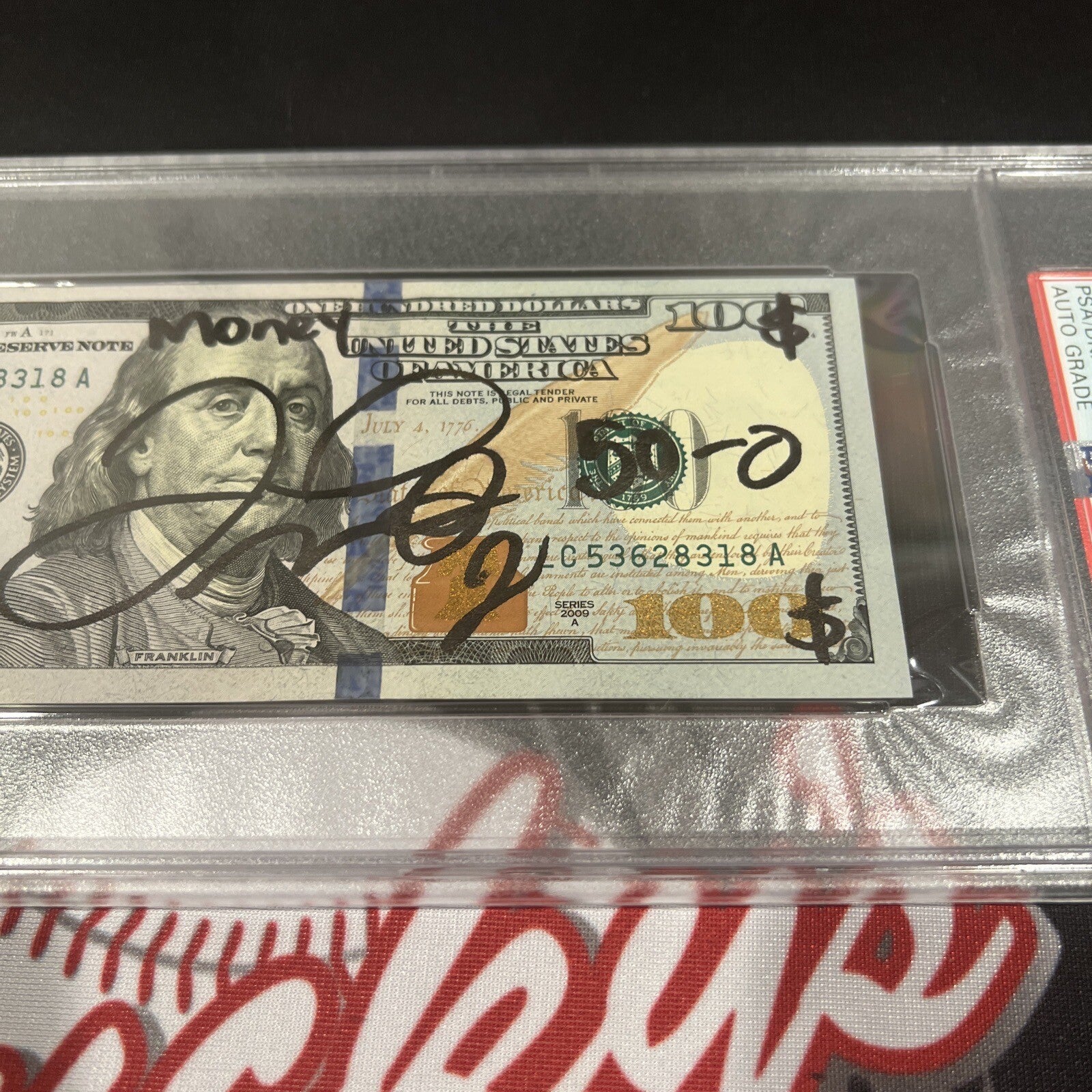 Floyd Mayweather Jr Signed $100 Bill US Currency x4 Inscriptions PSA 10 Auto B2