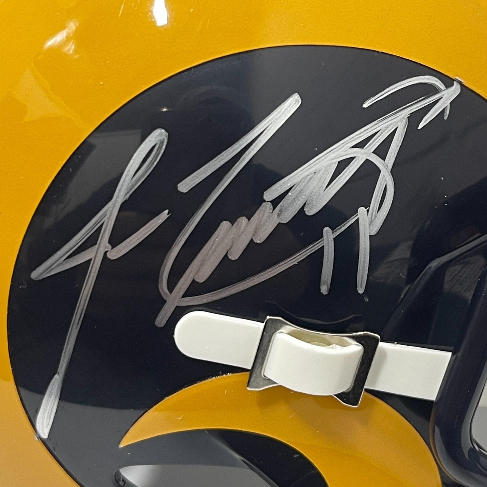 Jim Everett Signed Rams TB Mini Helmet Not Chris F**K Jim Rome Beckett W BAS COA1