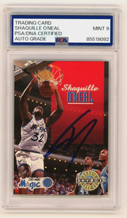 Shaquille O'Neal 1992-93 Skybox #382 Rookie RC Signed PSA 9 Auto BAS Magic Shaq0