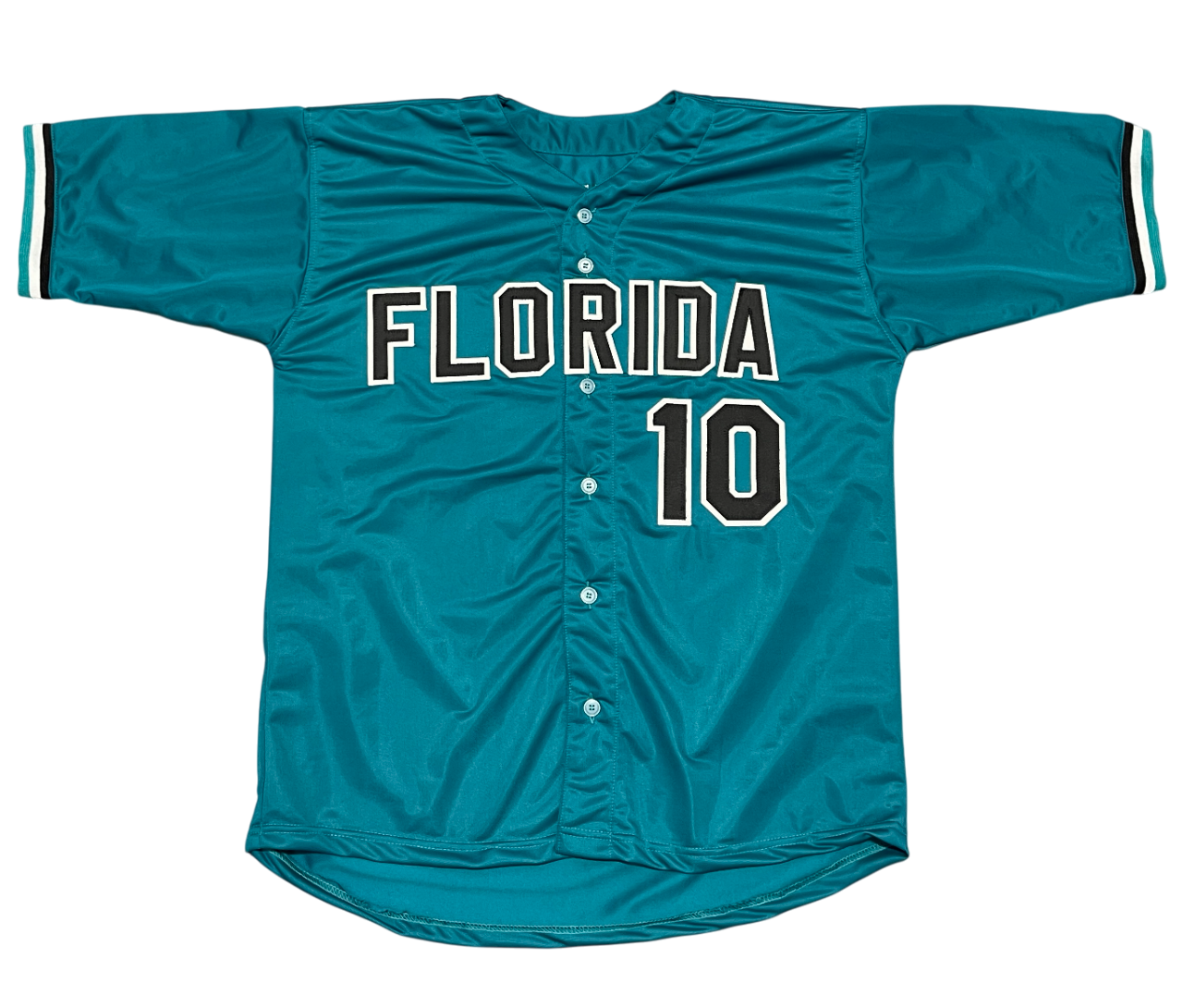 Gary Sheffield Signed Florida Marlins Custom Jersey 97 WS Champs Beckett BAS COA2