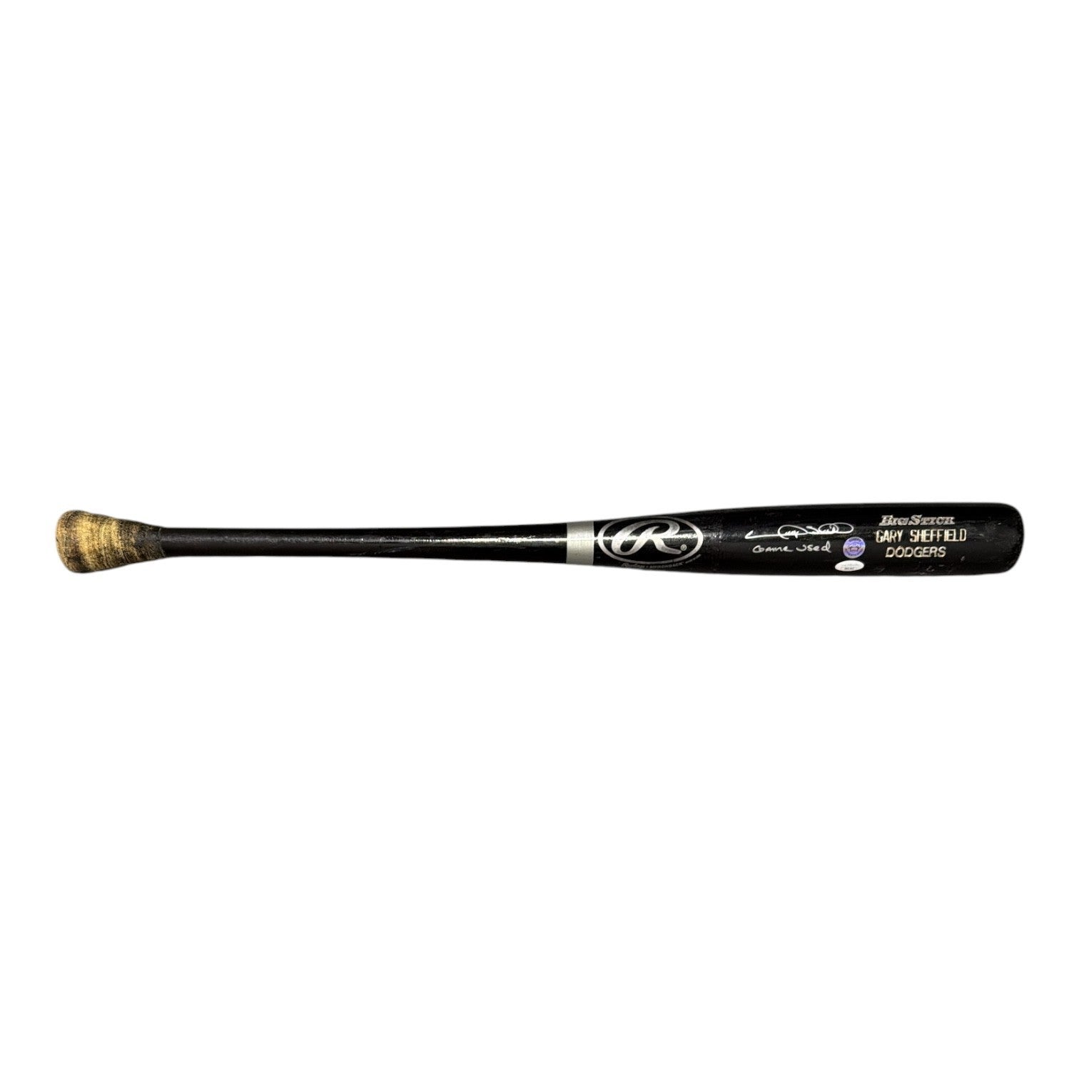 Gary Sheffield Signed Game Used Rawlings Black Bat JSA COA Dodgers B2