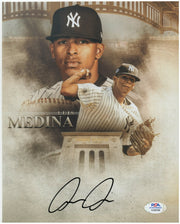 Luis Medina Signed Autographed New York Yankees 8x10 Photo PSA COA #10