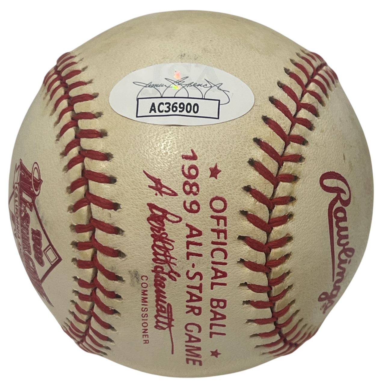 Mark Davis Signed 1989 All Star Game Rawlings  Baseball SD Padres JSA COA5