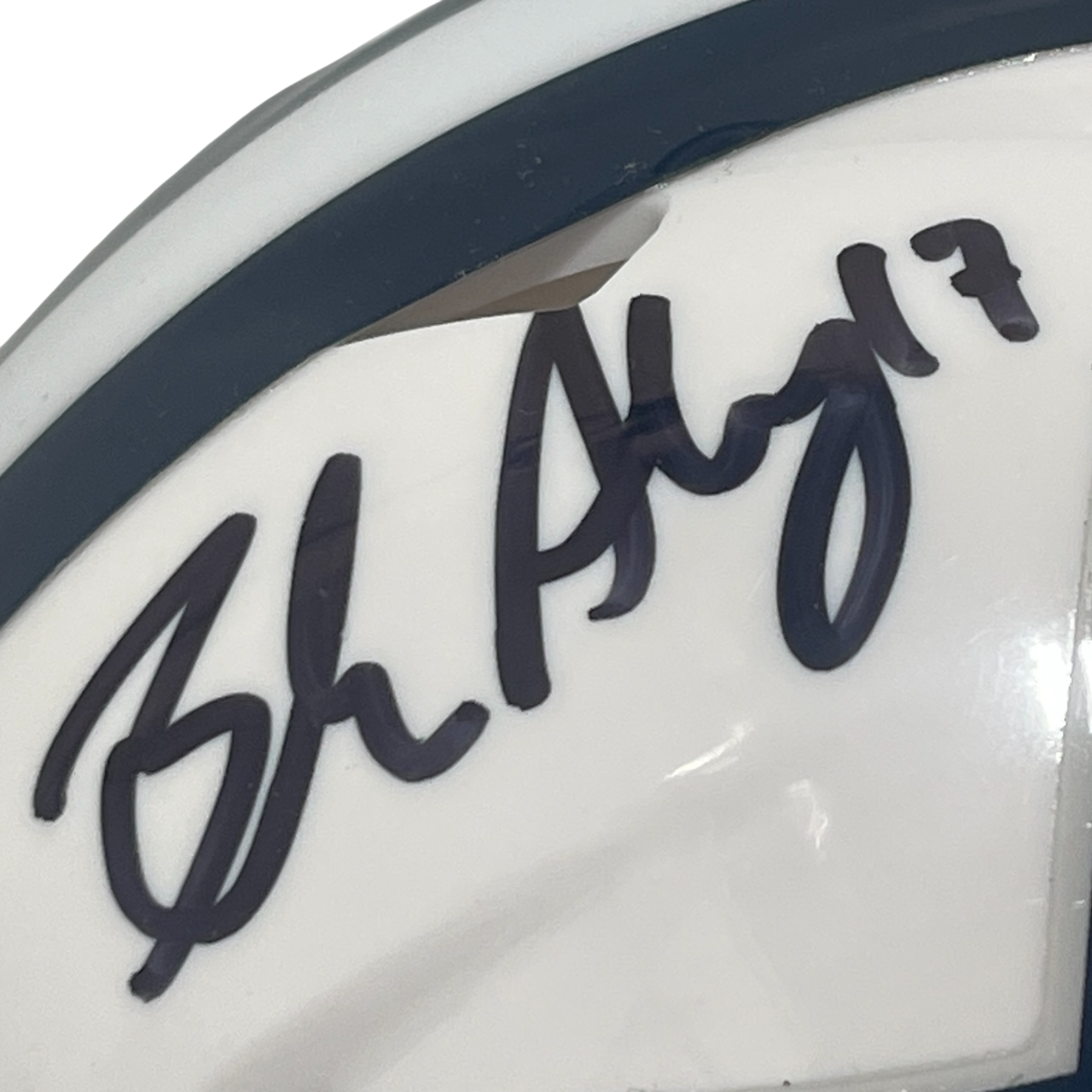 Brandon Aubrey Signed Cowboys Alt White Mini Helmet Beckett Witness BAS COA1