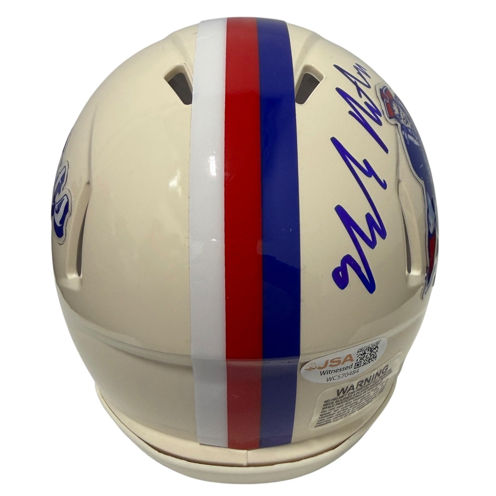 Malcolm Butler Signed Patriots Retro Mini Helmet w/ SB XLIX GW INT JSA Wit COA3